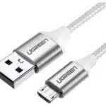 Ugreen Kabel USB Kabel micro USB QC 3.0 2.4A 2m (bialy) cable USB USB 2.0 USB A Micro-USB B 0.48 Gbit/s Plata