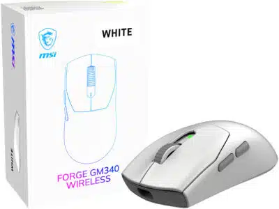 MOUSE MSI FORGE GM340 W WHITE WIRELESS RGB 50 MILLION CLICKS SENSOR PIXART FORGE GM340 W WHITE - Imagen 2