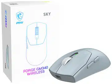 f0302cd4ce1501737954dd2bb39ca78f45a7bbc1 MOUSE MSI FORGE GM340 W SKY WIRELESS RGB 50 MILLION CLICKS SENSOR PIXART PAW3311 FORGE GM340 W SKY - Imagen 1
