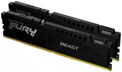 MEMORIA RAM DIMM KINGSTON FURY BEAST EXPO 64GB KIT 2 DDR5 6400MTS CL32 NEGRO KF564C32BBEK2 64