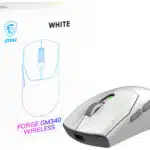 MOUSE MSI FORGE GM340 W WHITE WIRELESS RGB 50 MILLION CLICKS SENSOR PIXART FORGE GM340 W WHITE