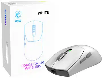 f57a9f465f63923c6cec466d0b69b1940768f0b0 MOUSE MSI FORGE GM340 W WHITE WIRELESS RGB 50 MILLION CLICKS SENSOR PIXART FORGE GM340 W WHITE - Imagen 1