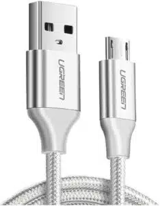 Ugreen 60151 cable USB 1 m USB A Micro-USB B 0.48 Gbit/s Blanco - Imagen 2