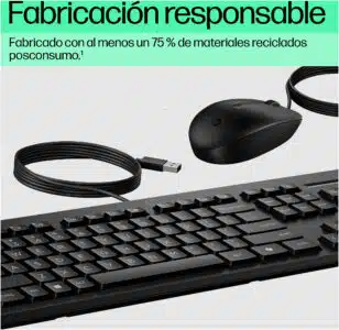 Kit Teclado y Mouse HP 225 Alámbrico Negro - Imagen 5