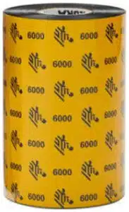 Cinta de Cera Zebra 110mm x 450m 6000 Núcleo de 25 mm Caja con - Imagen 2