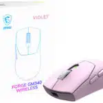 MOUSE MSI FORGE GM340 W VIOLET WIRELESS RGB 50 MILLION CLICKS SENSOR PIXART FORGE GM340 W VIOLET