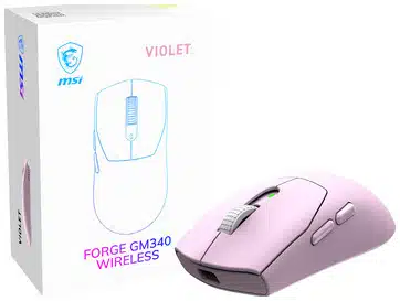 fe6e53e45c604dadfb8430119e076817b4c5f1af MOUSE MSI FORGE GM340 W VIOLET WIRELESS RGB 50 MILLION CLICKS SENSOR PIXART FORGE GM340 W VIOLET - Imagen 1