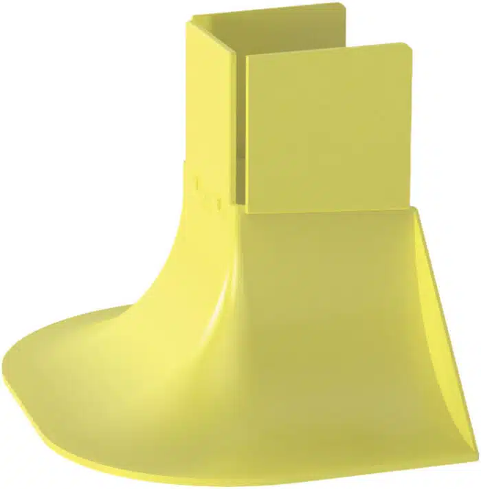 Accesorio de Control de Radio de Curvatura, Para Bajadas de Cable con Canaletas FiberRunner 2x2, Color Amarillo