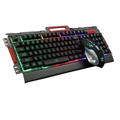 BROBOTIX 188533-2 Teclado Negro/Plata/Humo Alámbrico
