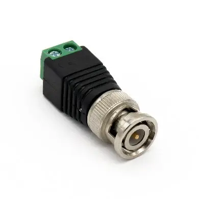 BROBOTIX 764786 Adaptador CCTV Negro c/ Verde Coaxial