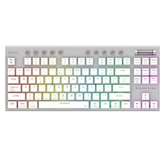 Balam Rush GK959 BR-940412 Teclados Gaming Blanco Inalámbrico