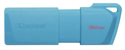MEMORIA USB KINGSTON DATATRAVELER EXODIA M 64GB 3.2 GEN 1 RETRÁCTIL TURQUESA NEON - Kingston Technology KC-U2L64-7LB