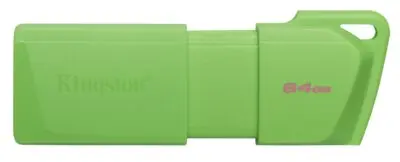 MEMORIA USB KINGSTON DATATRAVELER EXODIA M 64GB 3.2 GEN 1 RETRÁCTIL VERDE NEON - Kingston Technology KC-U2L64-7LG